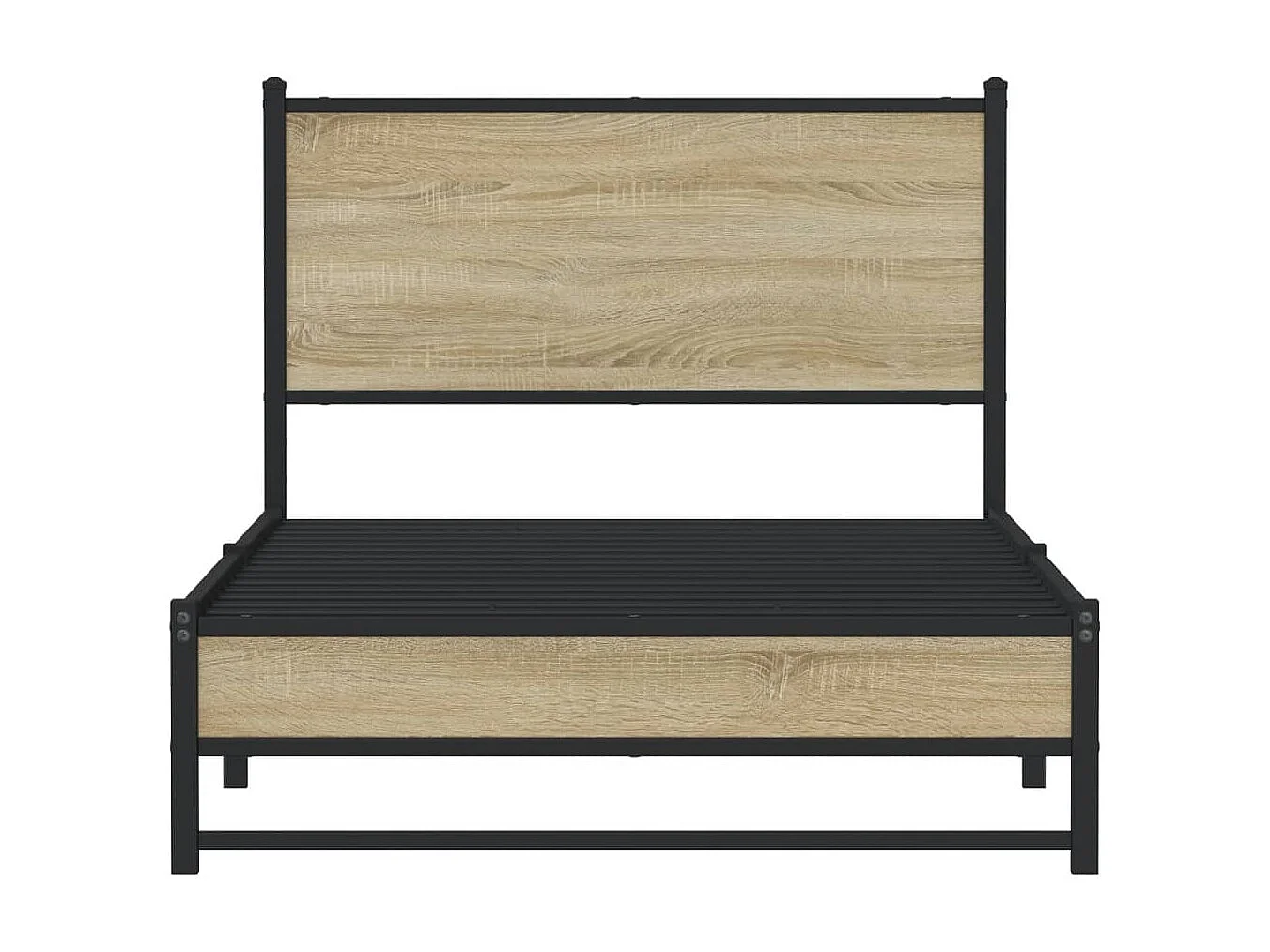 Estructura de cama sin colchón metal roble Sonoma 107x203 cm