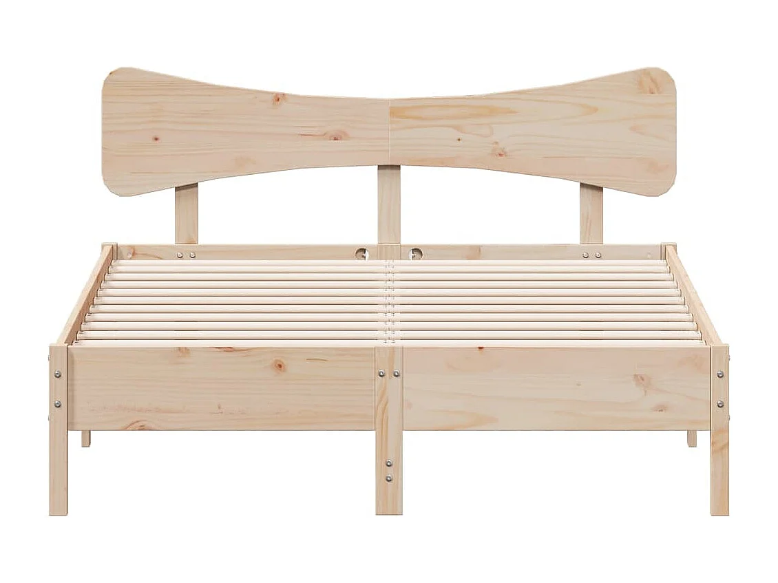 Estructura de cama sin colchón madera de pino maciza 120x200 cm