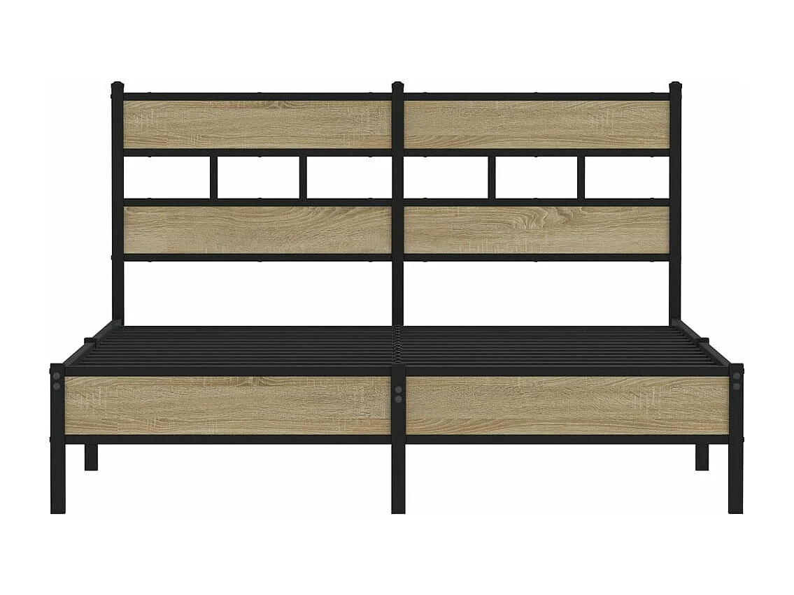 Estructura de cama sin colchón madera roble Sonoma 150x200 cm