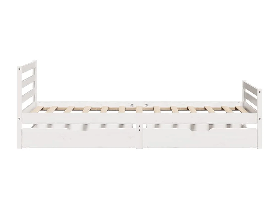 Estructura cama sin colchón madera maciza pino blanca 100x200cm