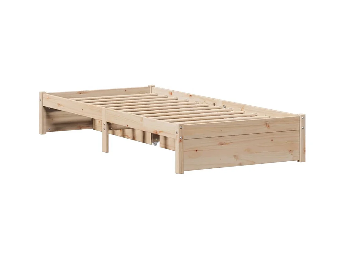 Cadre de lit sans matelas 100x200 cm bois massif de pin