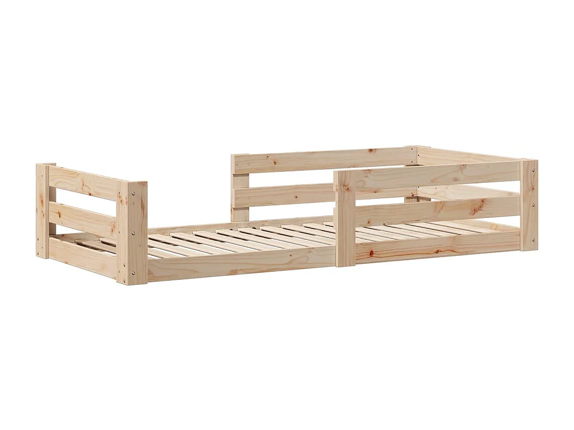 Estructura de cama sin colchón madera maciza de pino 80x200 cm