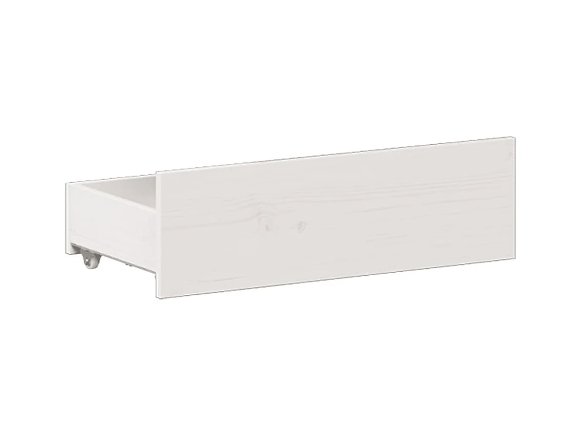 Cama sin colchón con cabecero madera de pino blanco 200x200 cm