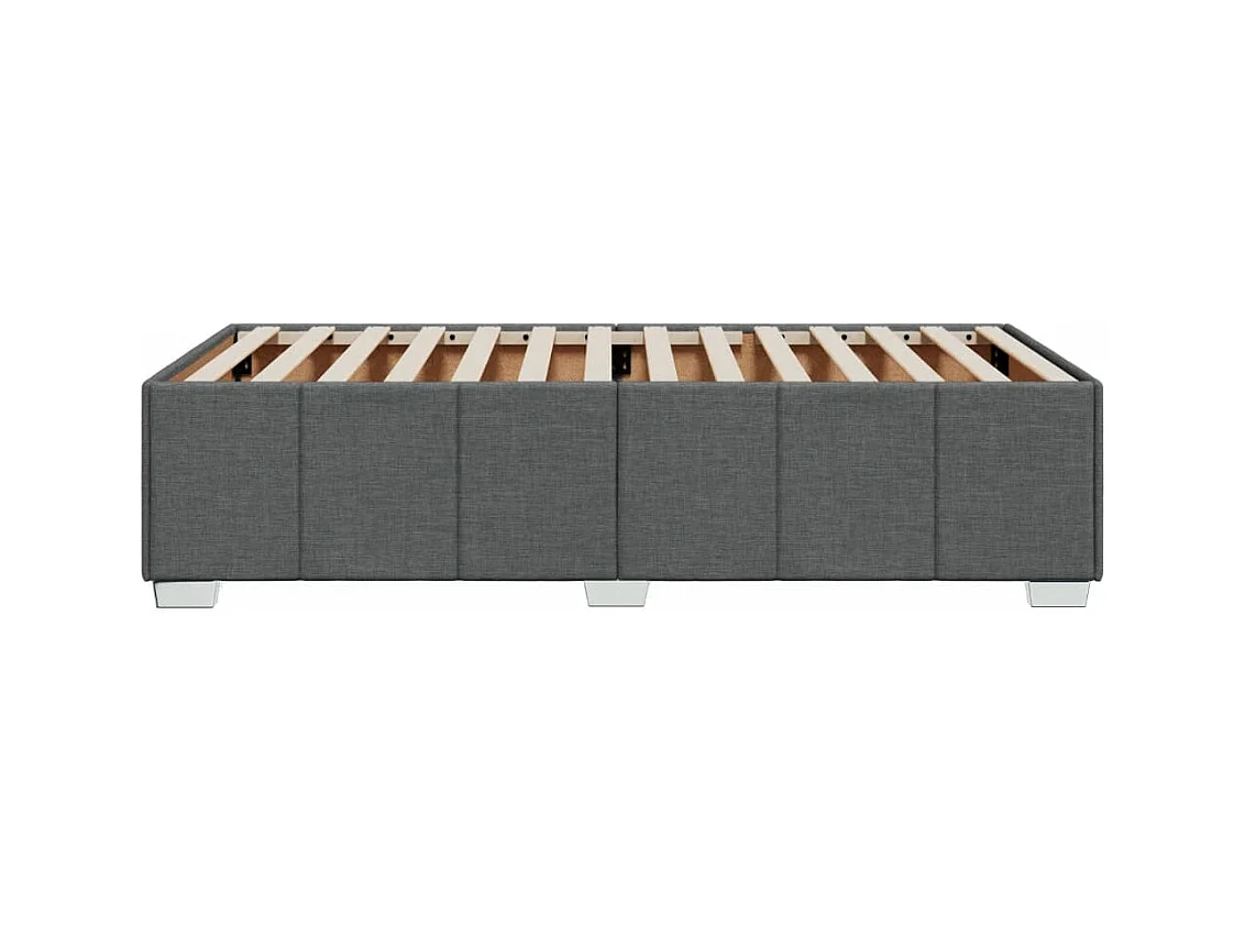 Cadre de lit sans matelas gris foncé 80x200 cm tissu
