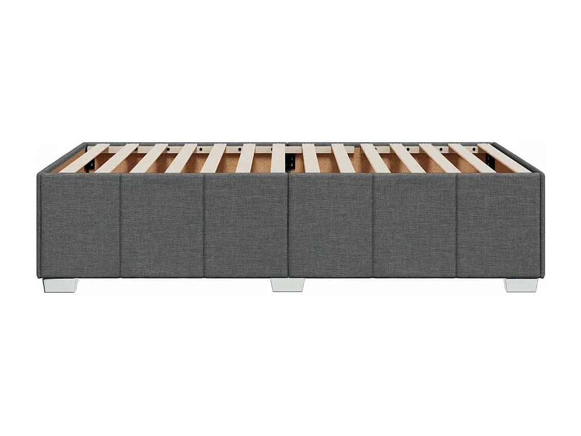 Estructura de cama sin colchón tela gris oscuro 80x200 cm