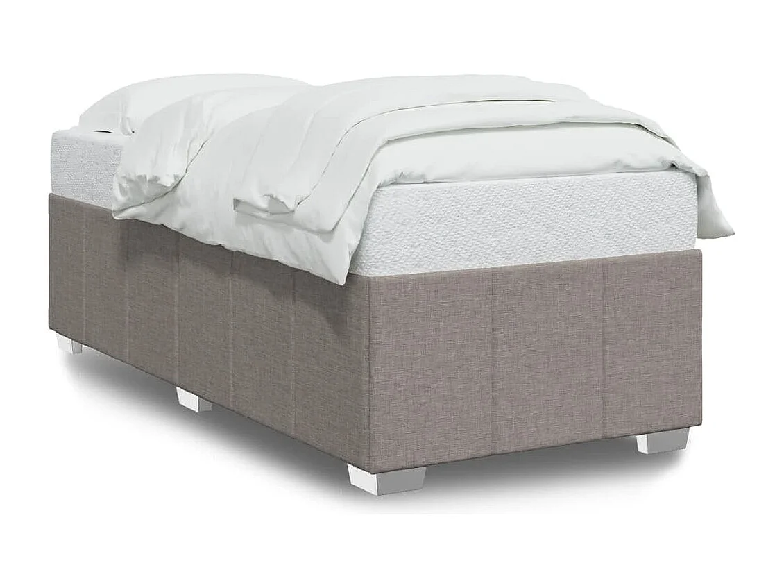 Estrutura de cama 90x200 cm tecido cinza-acastanhado