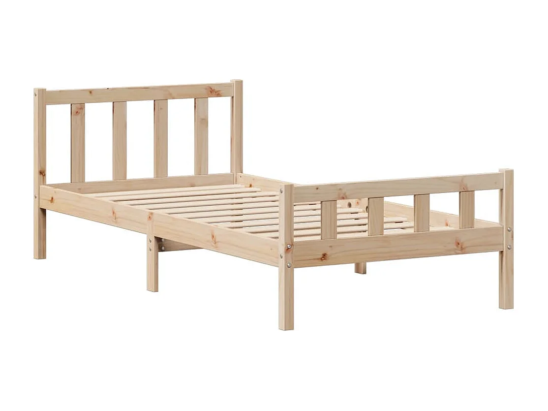 Cama sem colchão 100x200 cm madeira de pinho maciça