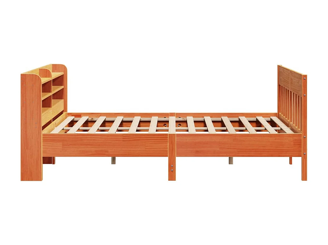Cama sem colchão 180x200 cm pinho maciço castanho-mel