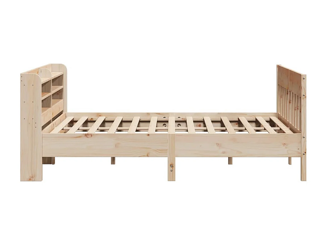 Estructura de cama sin colchón madera maciza de pino 200x200 cm