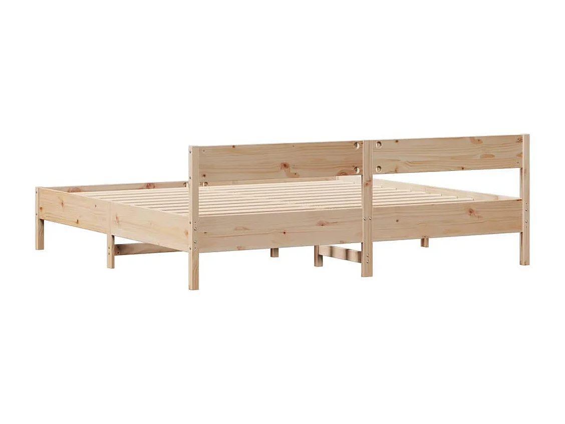 Cadre de lit sans matelas 180x200 cm bois massif de pin
