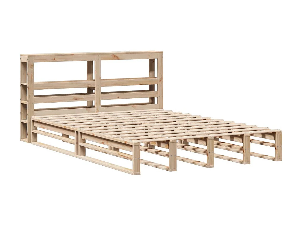 Cadre de lit sans matelas 160x200 cm bois massif de pin