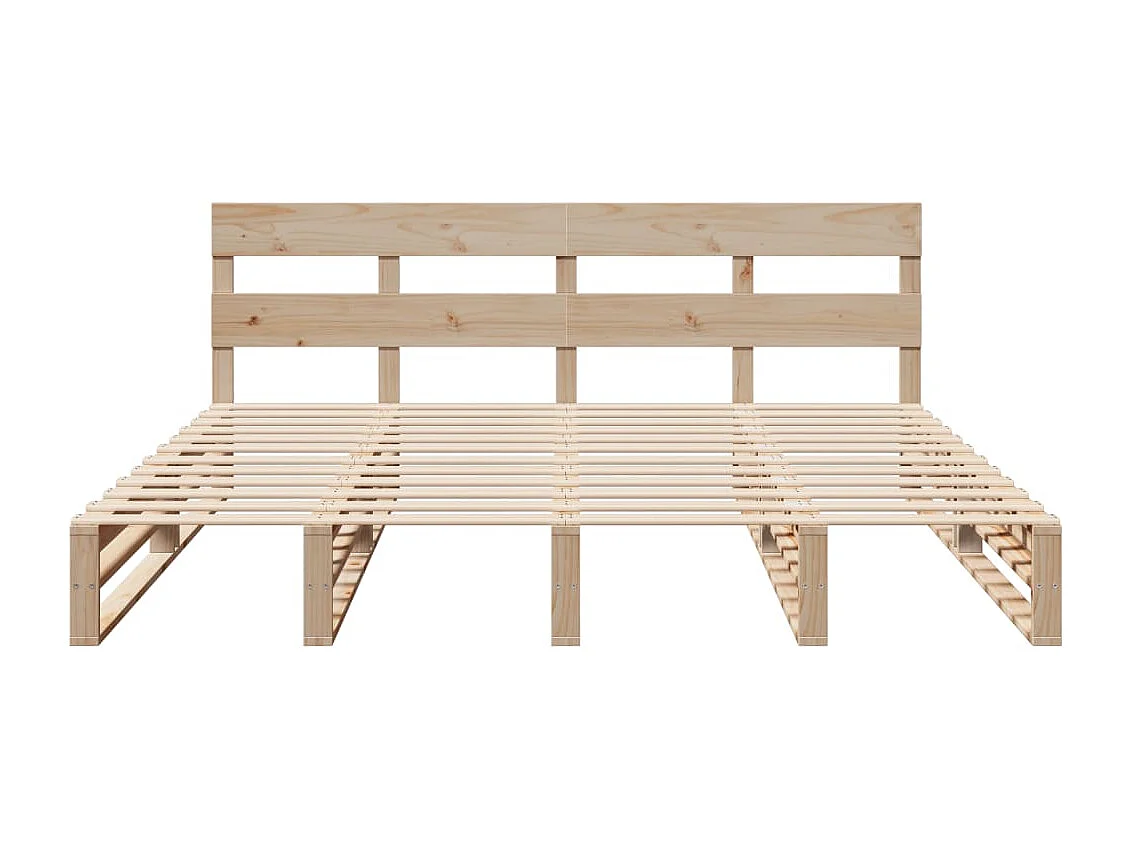 Cadre de lit sans matelas 180x200 cm bois massif de pin