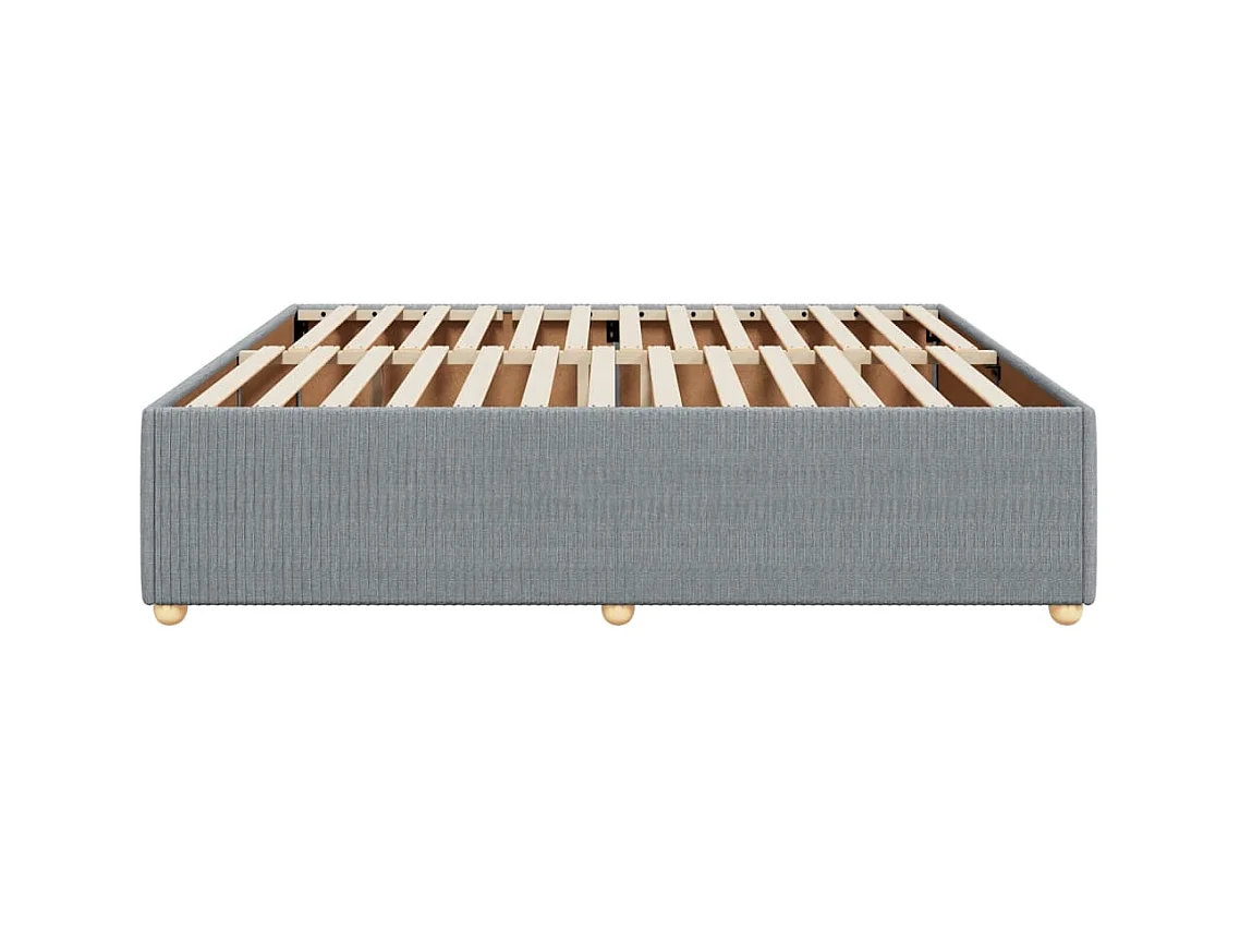 Cama sin colchón tela gris claro 200x200 cm