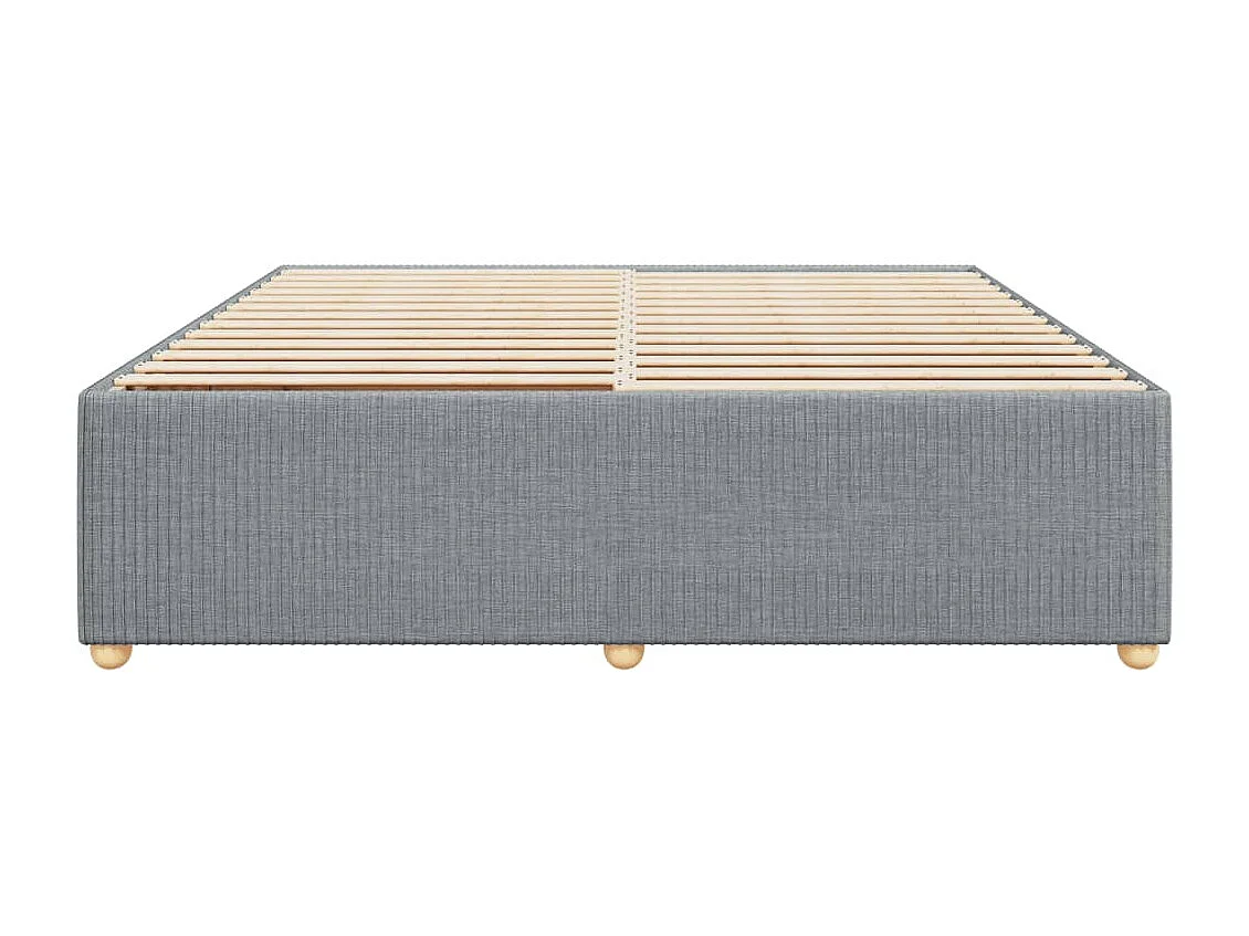 Cadre de lit sans matelas gris clair 200x200 cm tissu