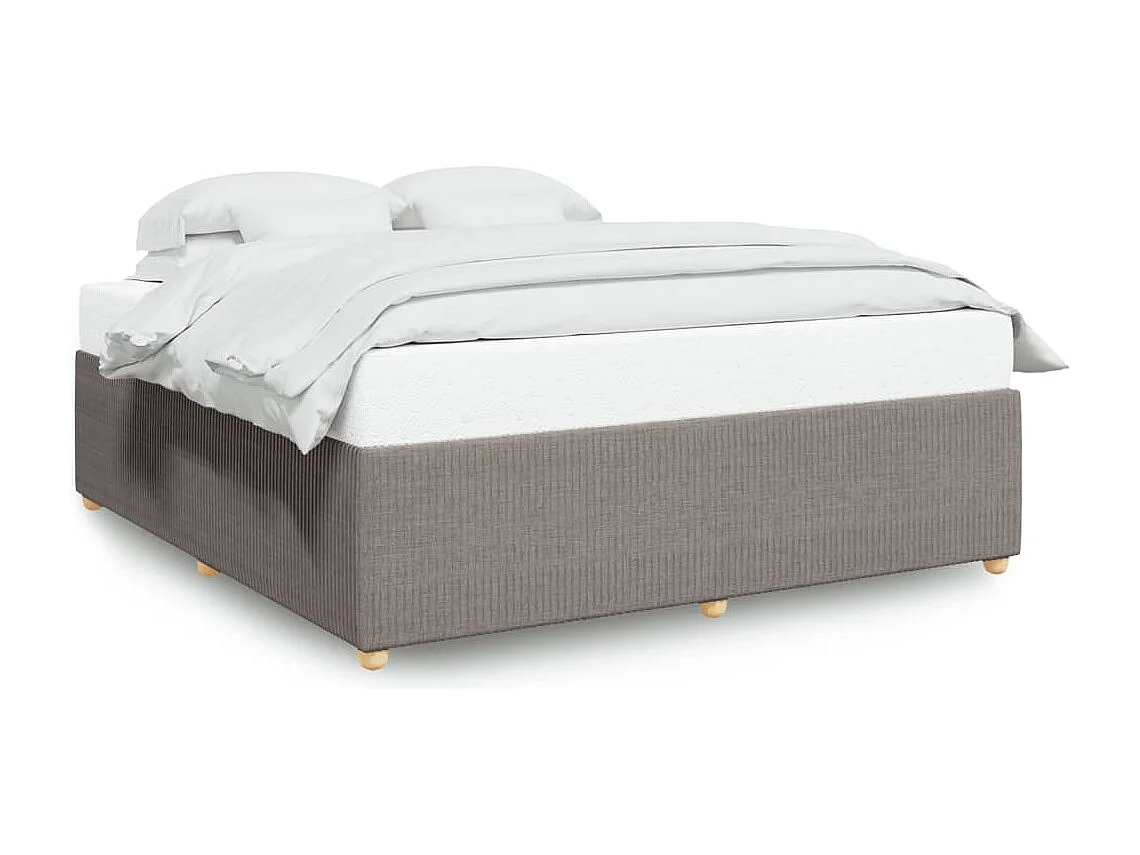Cadre de lit sans matelas taupe 180x200 cm tissu