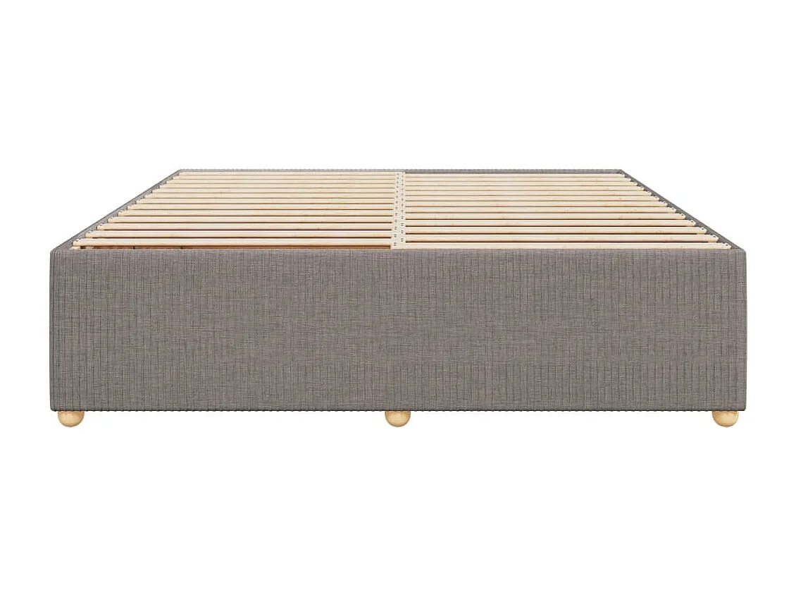 Cama sem colchão 180x200 cm tecido castanho-acinzentado