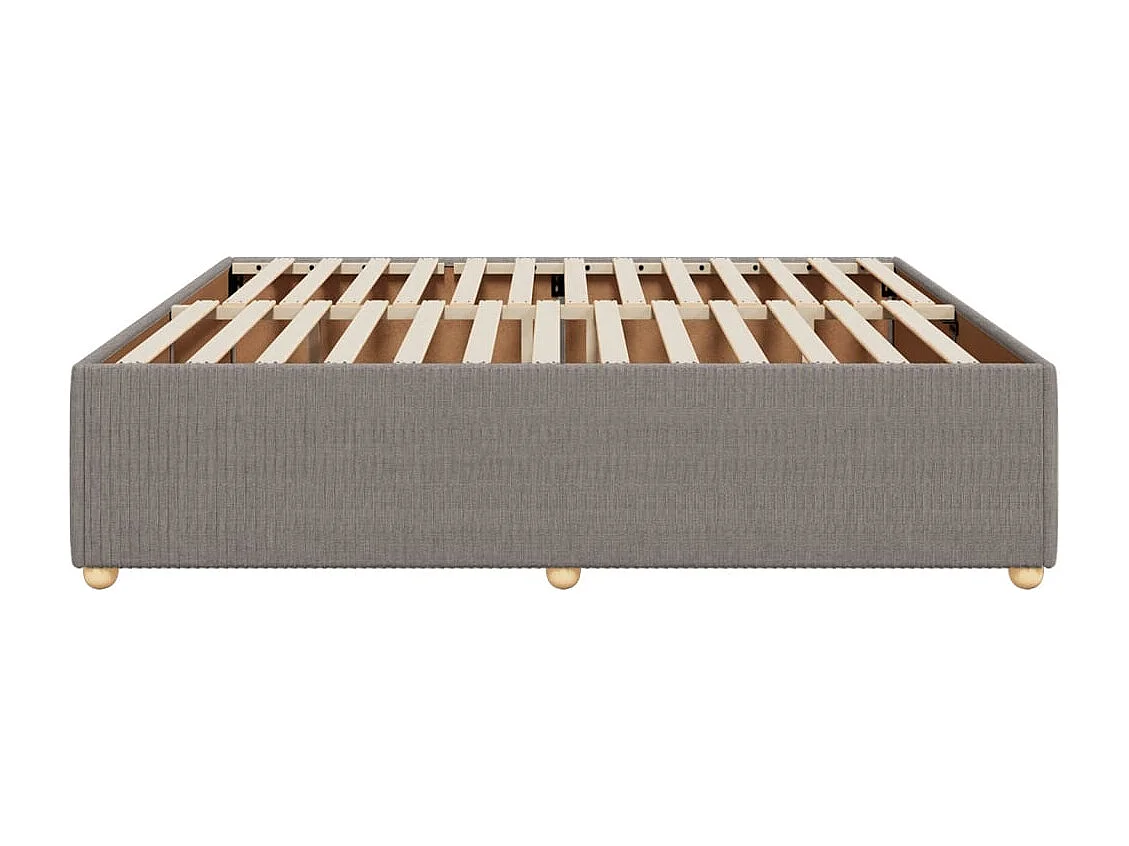 Cama sem colchão 180x200 cm tecido castanho-acinzentado