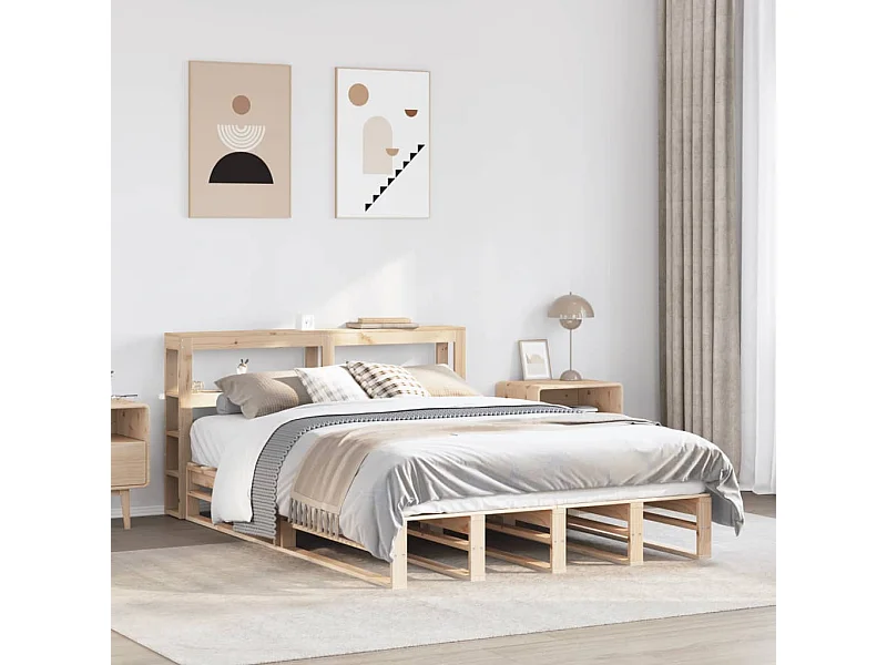 Cadre de lit sans matelas 120x200 cm bois de pin massif