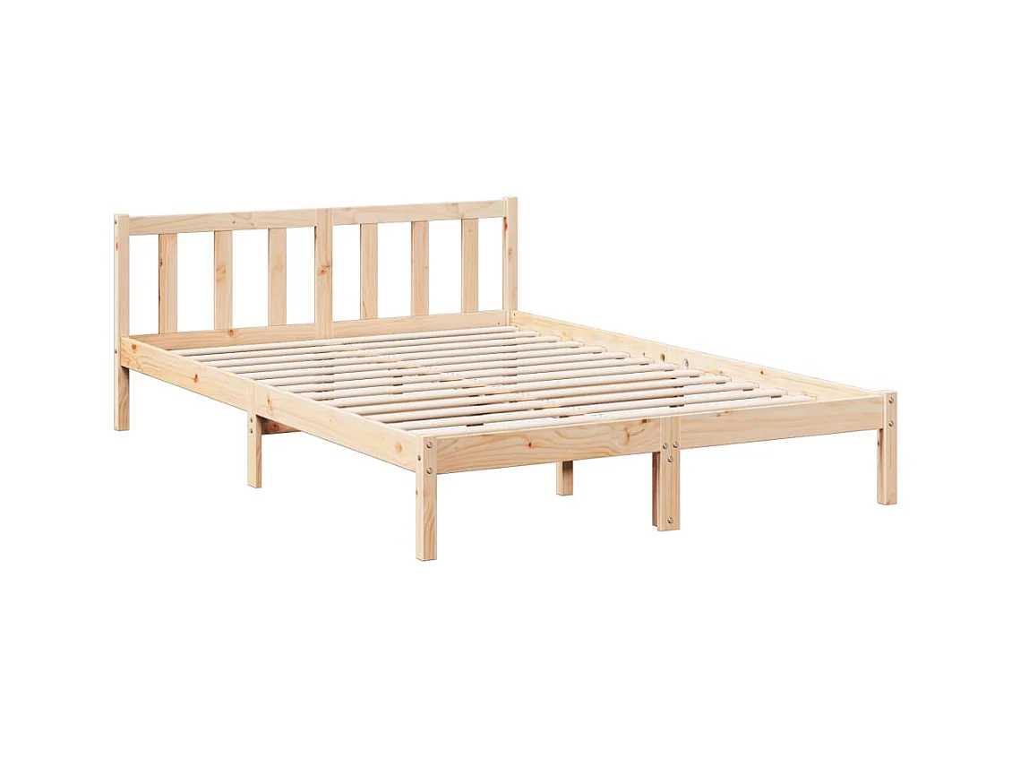Cama extra longa sem colchão 160x220 cm madeira de pinho maciça