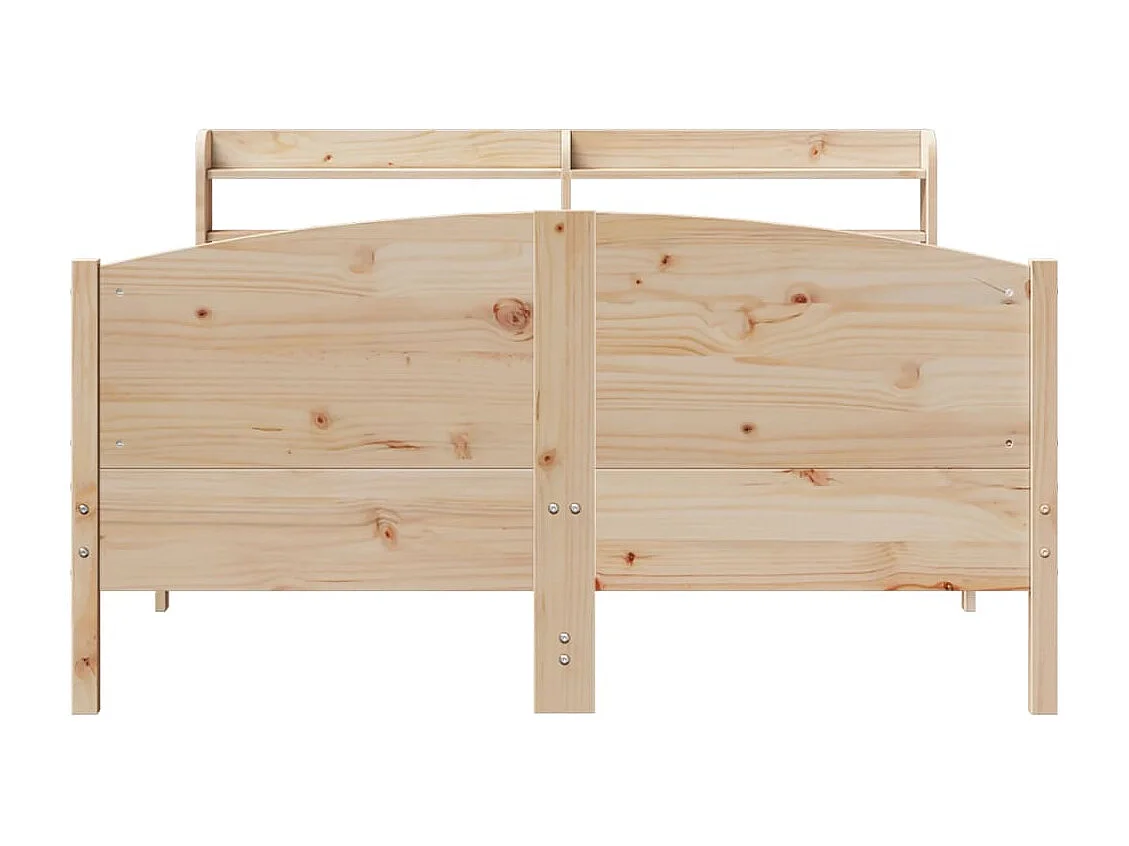 Estructura de cama sin colchón madera de pino blanca 140x200 cm