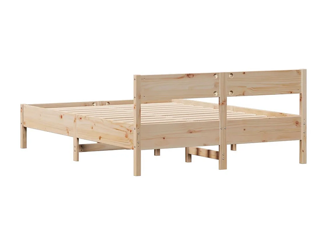 Cadre de lit sans matelas 150x200 cm bois de pin massif