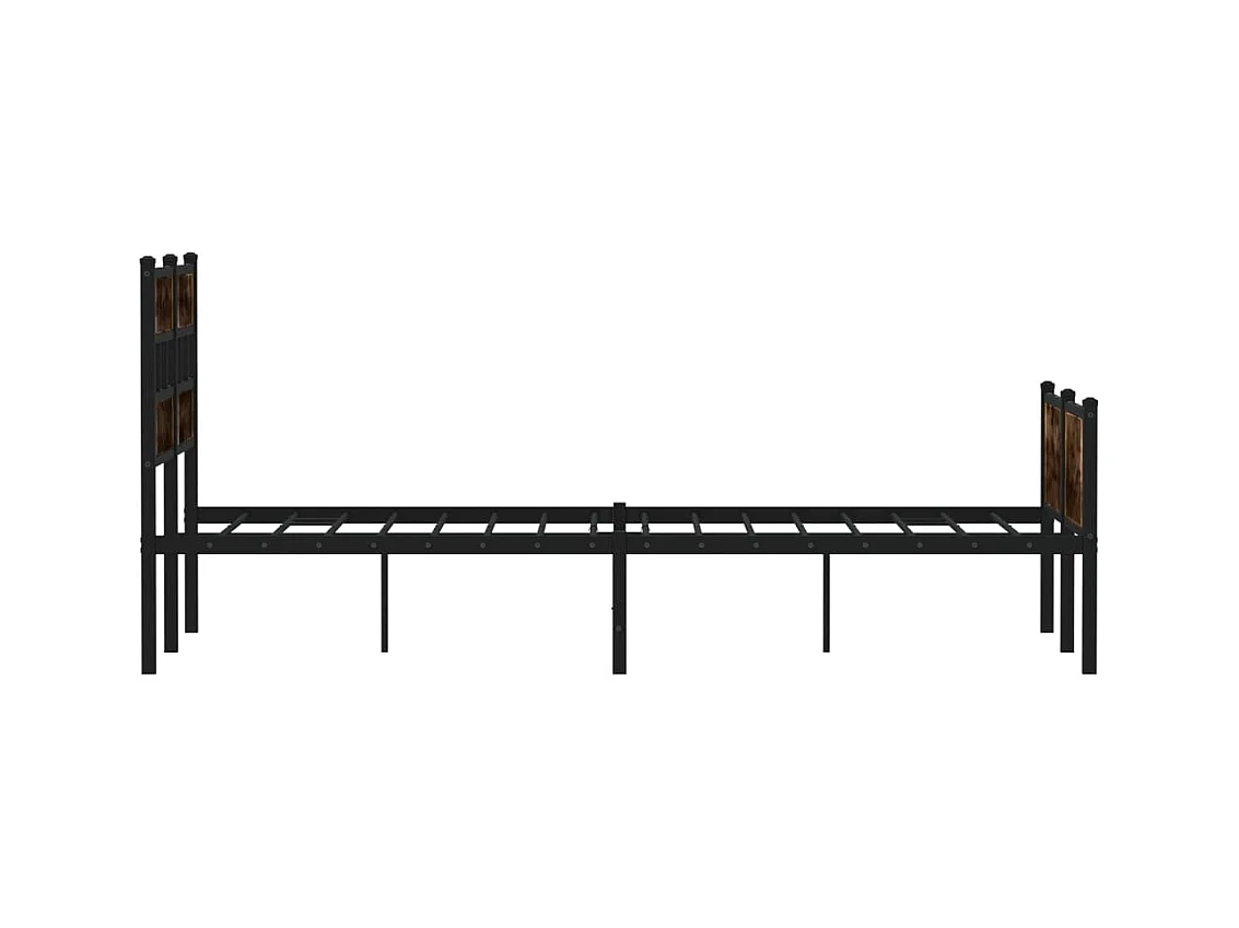 Cadre de lit sans matelas chêne fumé 120x190 cm bois ingénierie