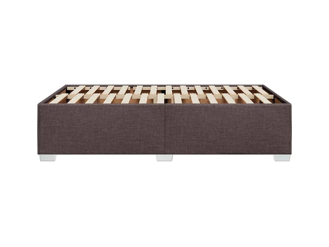 Cadre de lit marron foncé 120x190 cm tissu