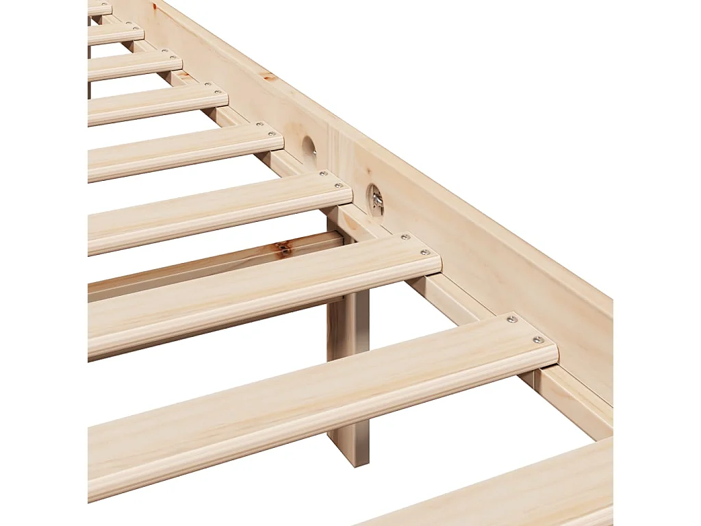 Cadre de lit sans matelas 160x200 cm bois massif de pin