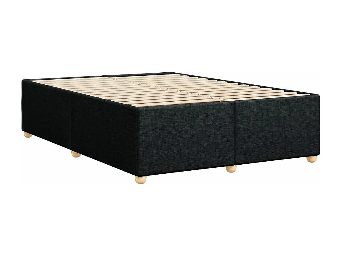 Cadre de lit sans matelas noir 160x200 cm tissu