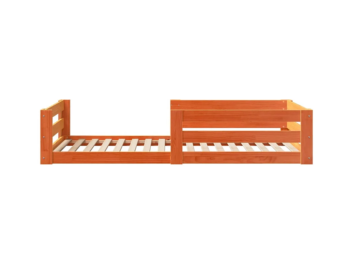 Cadre de lit sans matelas cire marron 90x200 cm bois pin massif