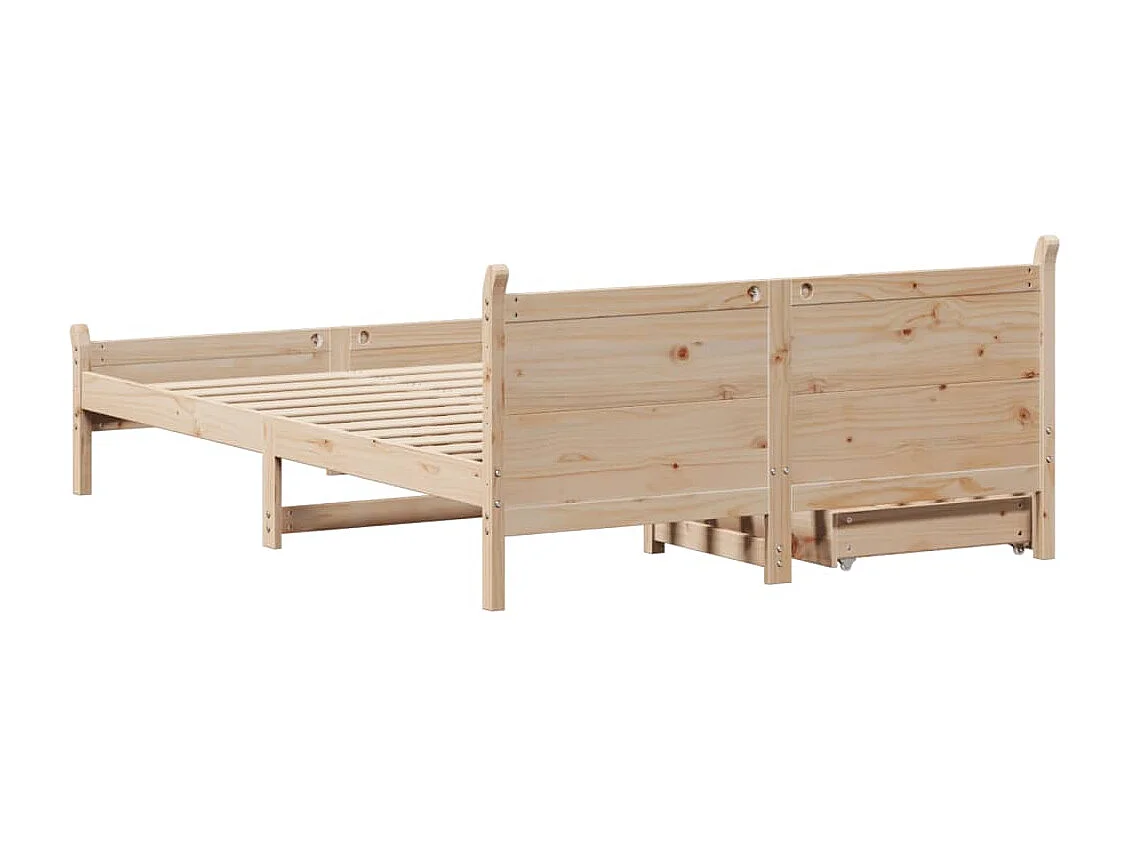 Cama sem colchão 120x190 cm madeira de pinho maciça