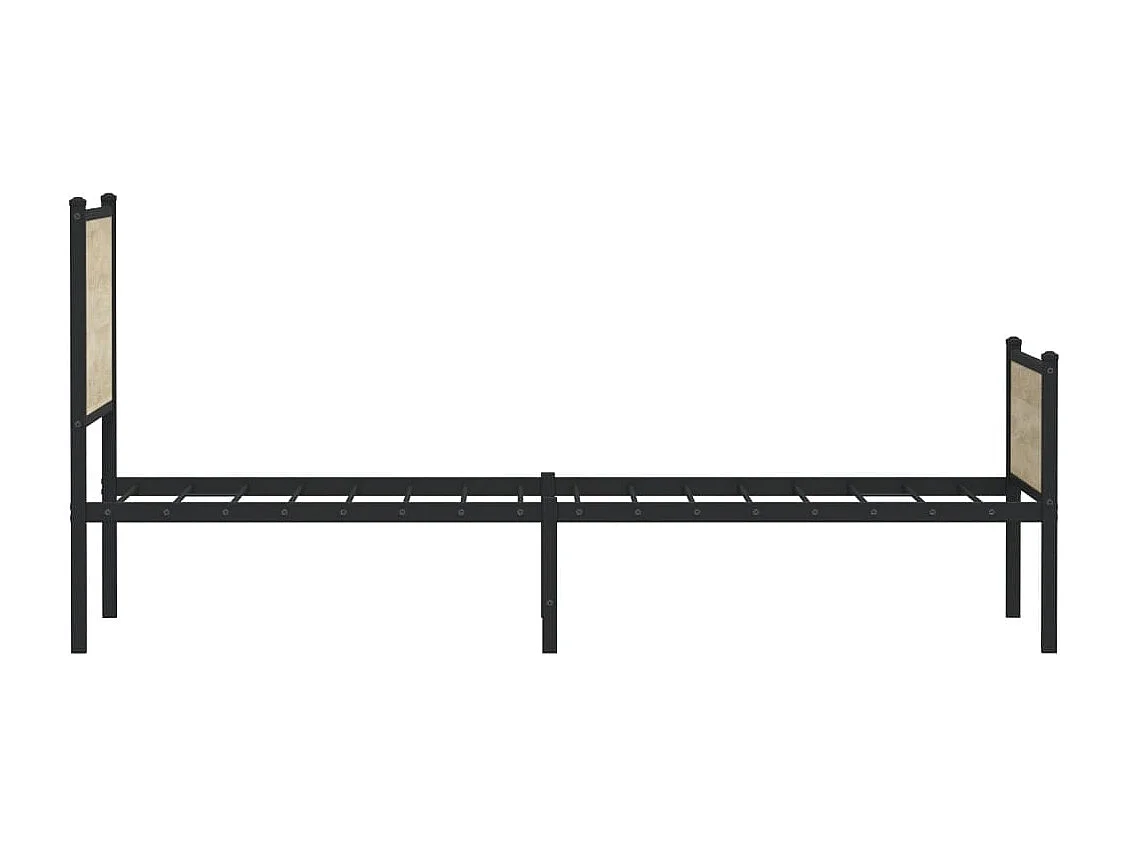 Cadre de lit en métal sans matelas chêne sonoma 100x200 cm