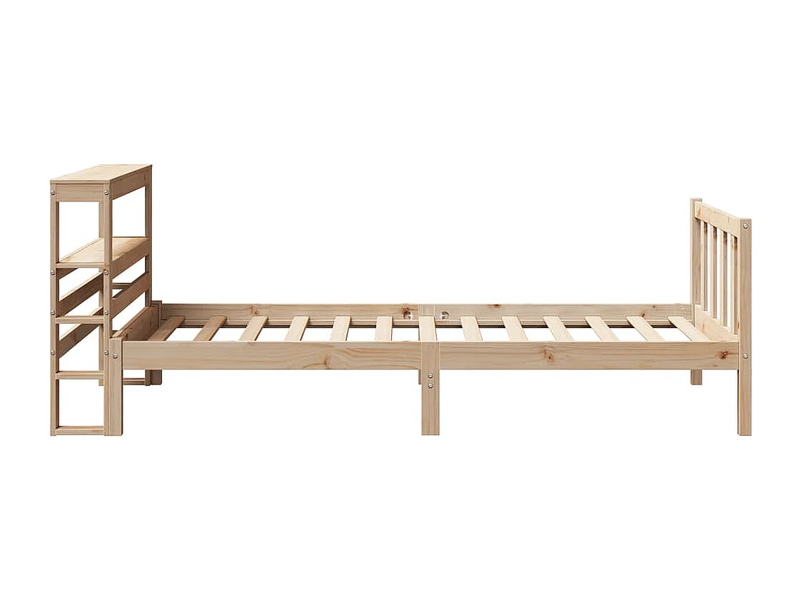 Estructura de cama sin colchón madera maciza de pino 90x190 cm