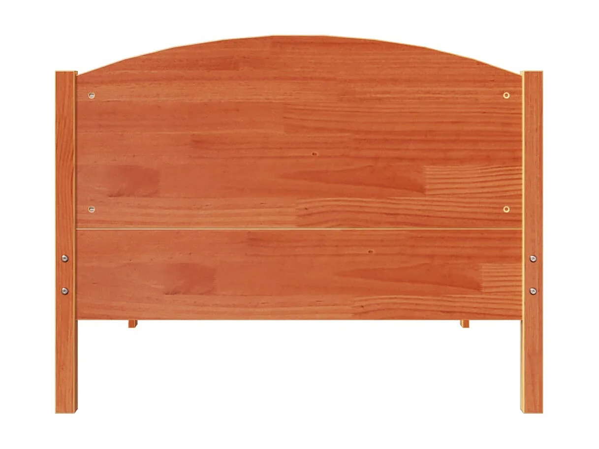Cama sin colchón madera maciza de pino marrón cera 100x200 cm