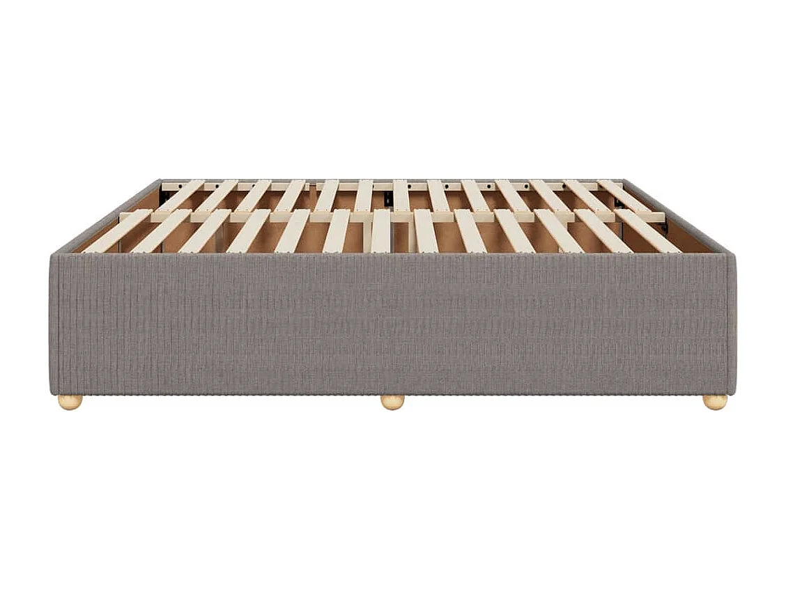 Cama sin colchón tela gris taupe 200x200 cm