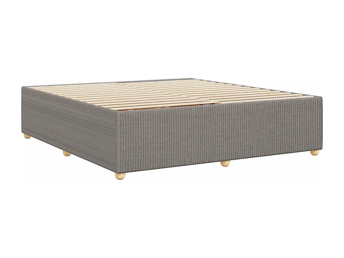 Cama sin colchón tela gris taupe 200x200 cm