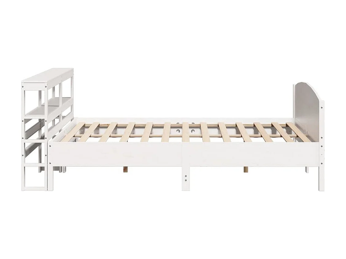 Cama sin colchón madera maciza de pino blanca 180x200 cm