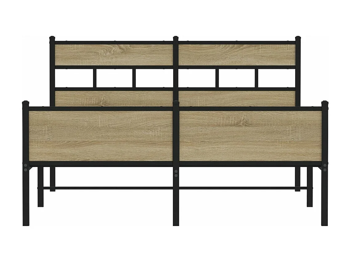 Estrutura cama s/ colchão derivados de madeira carvalho sonoma