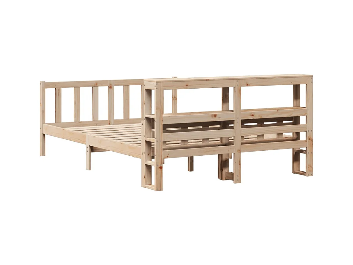 Cadre de lit sans matelas 160x200 cm bois massif de pin