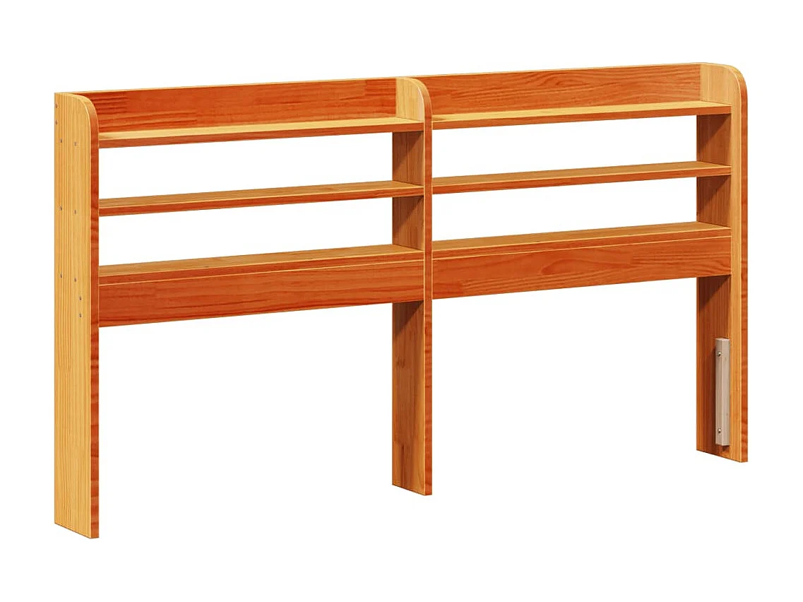 Cadre de lit sans matelas cire marron 140x190cm bois pin massif