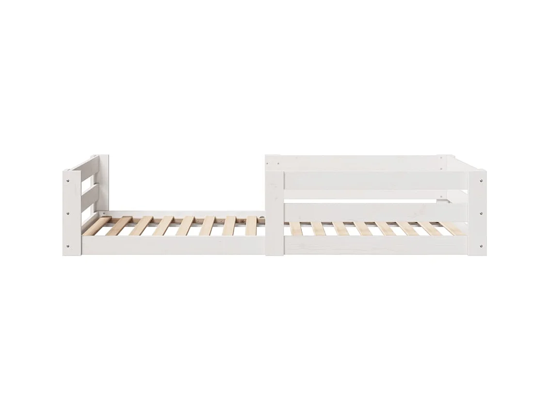 Cadre de lit sans matelas blanc 90x190 cm bois de pin massif