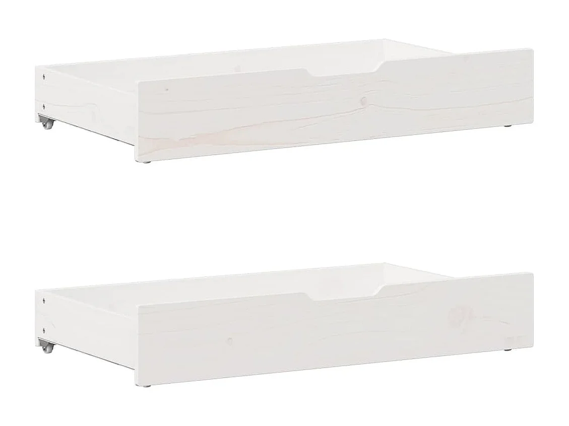 Cadre de lit sans matelas blanc 75x190 cm bois de pin massif