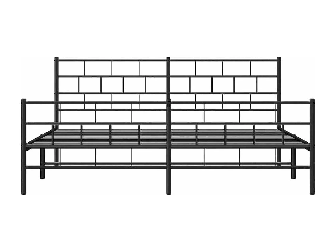 Estrutura de cama sem colchão com pés 180x200 cm preto