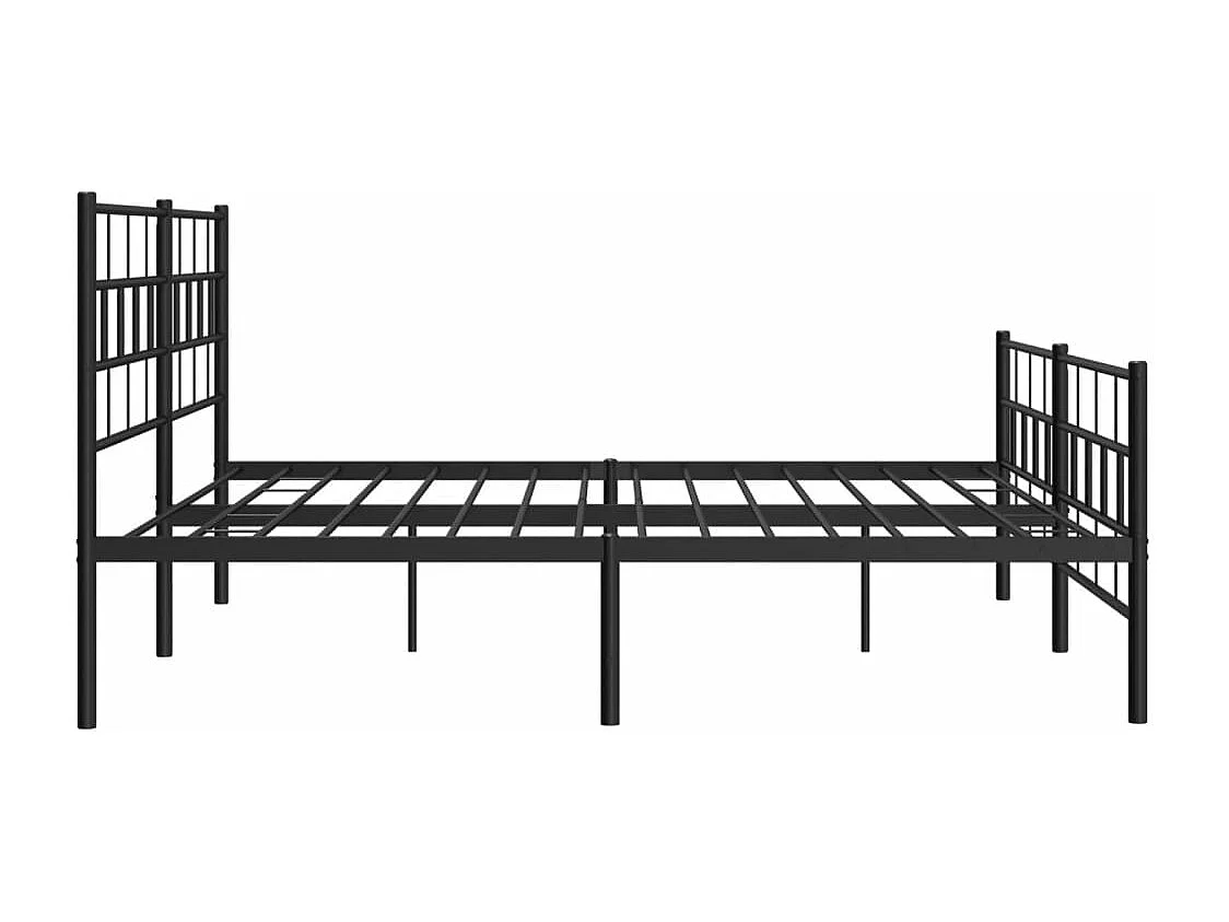 Estrutura de cama sem colchão com pés 180x200 cm preto
