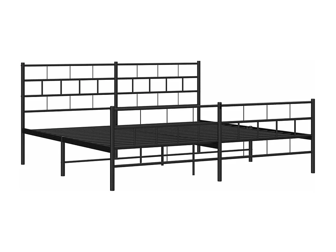 Estructura cama sin colchón con estribo metal negro 180x200 cm