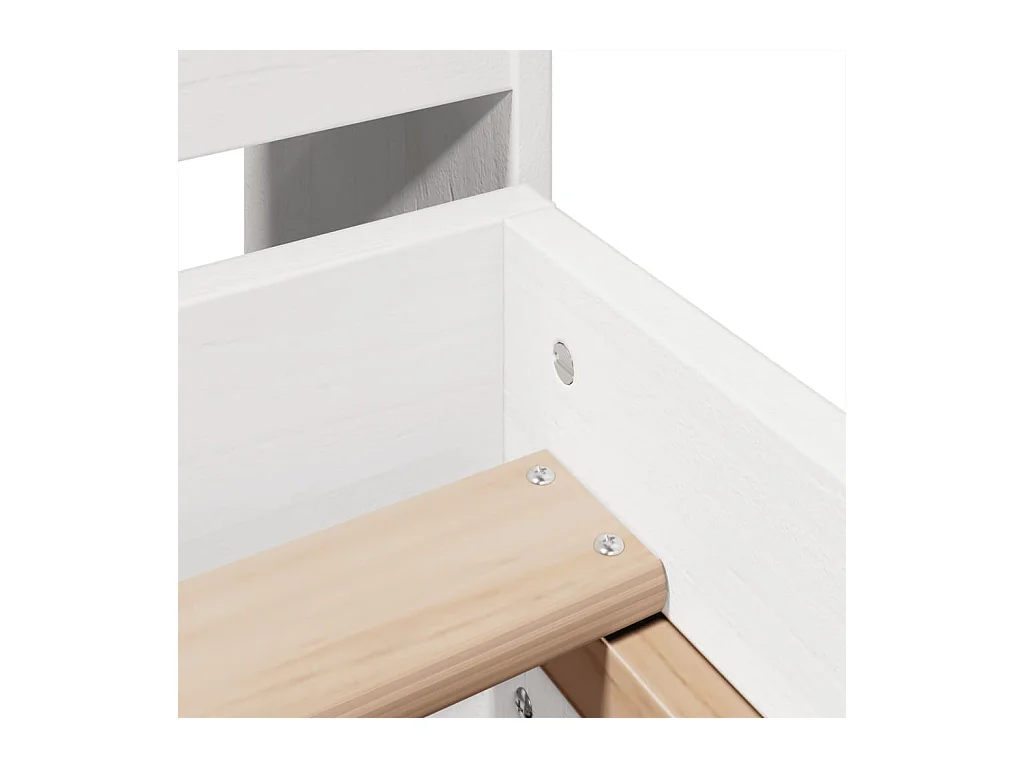 Estructura de cama sin colchón madera de pino blanco 135x190 cm