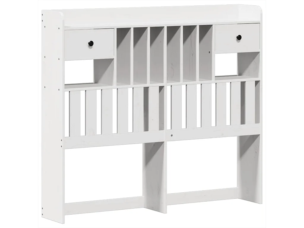 Cadre de lit sans matelas blanc 135x190 cm bois de pin massif