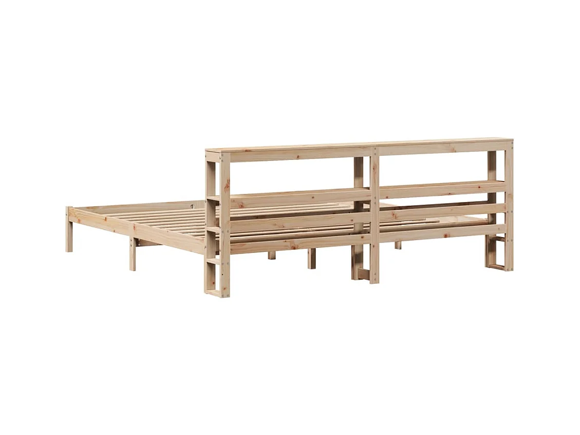 Cadre de lit sans matelas 180x200 cm bois massif de pin