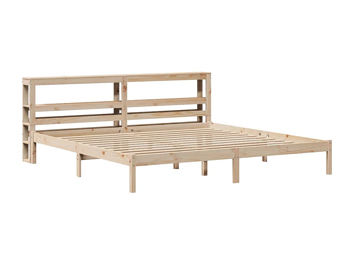 Estructura de cama sin colchón madera maciza de pino 180x200 cm