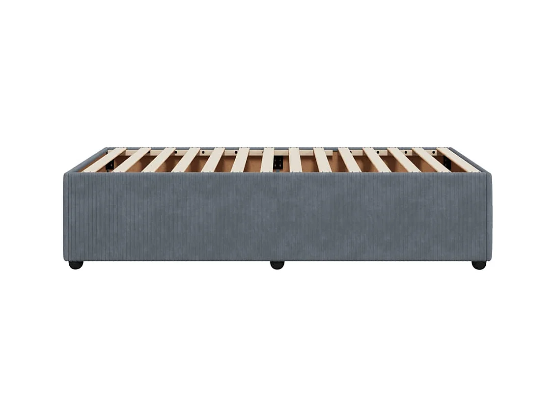 Estrutura de cama 90x190 cm veludo cinzento-escuro